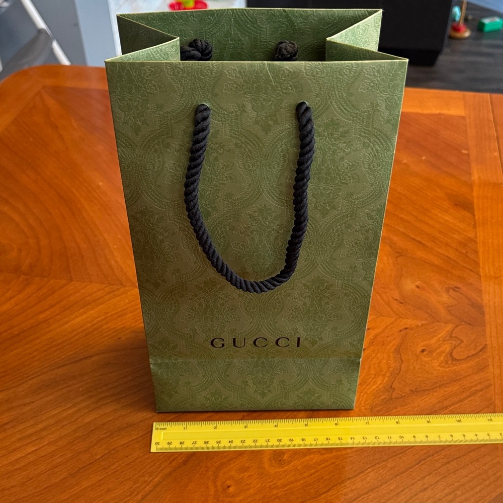 Gucci Green Gift Bag 6.5”x11.5”